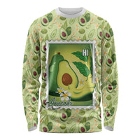 Aloha Hawaii Avocado Long Sleeve Shirt Hawaiian Fruit Stylized Stamp LT14 Unisex Green - Polynesian Pride
