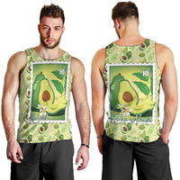 Aloha Hawaii Avocado Men Tank Top Hawaiian Fruit Stylized Stamp LT14 - Polynesian Pride