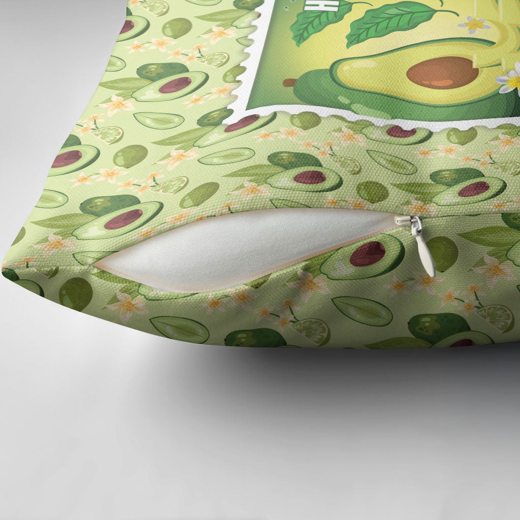 Aloha Hawaii Avocado Pillow Cover Hawaiian Fruit Stylized Stamp LT14 - Polynesian Pride
