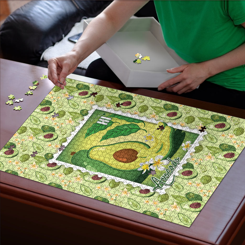 Aloha Hawaii Avocado Puzzle Hawaiian Fruit Stylized Stamp LT14 - Polynesian Pride