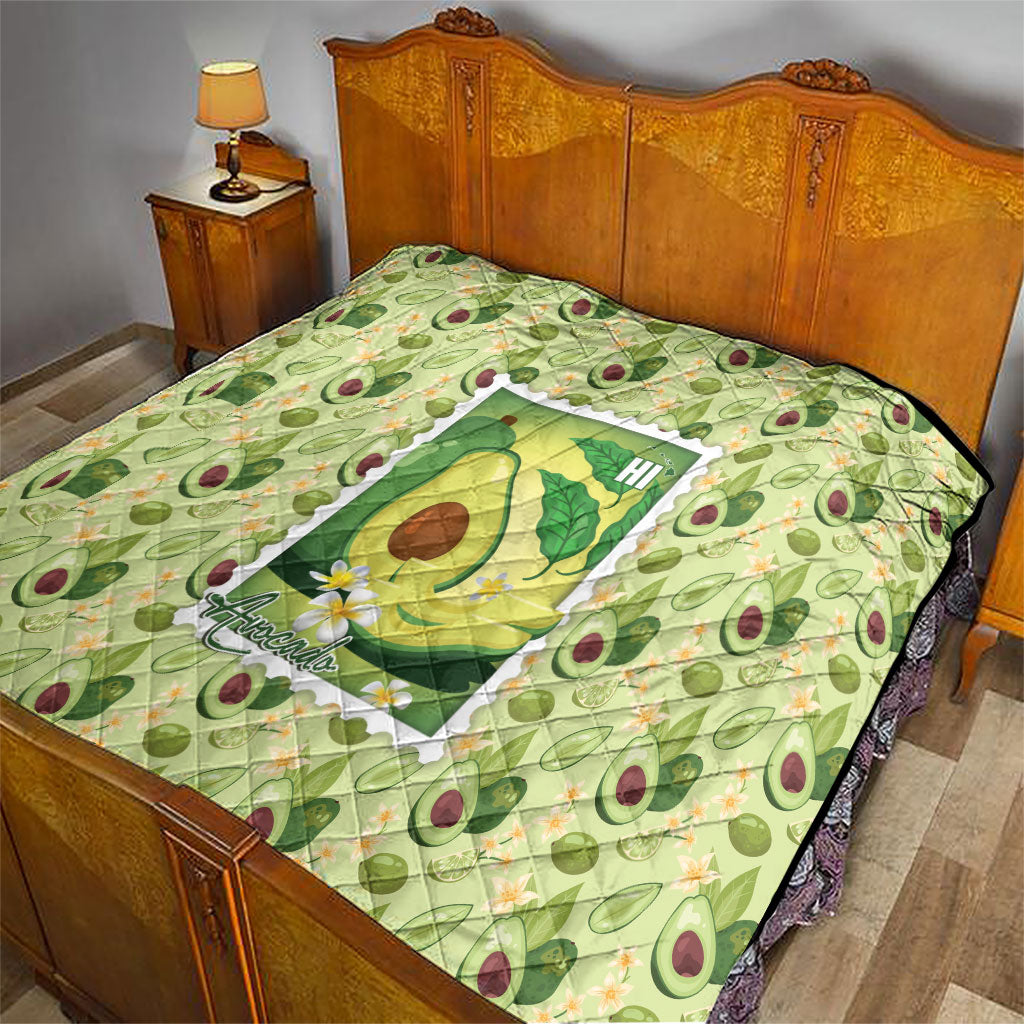 Aloha Hawaii Avocado Quilt Hawaiian Fruit Stylized Stamp LT14 - Polynesian Pride