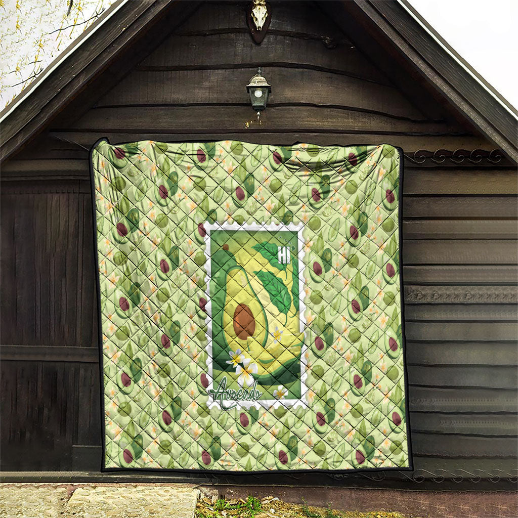 Aloha Hawaii Avocado Quilt Hawaiian Fruit Stylized Stamp LT14 - Polynesian Pride