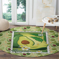 Aloha Hawaii Avocado Round Carpet Hawaiian Fruit Stylized Stamp LT14 - Polynesian Pride