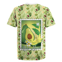 Aloha Hawaii Avocado Rugby Jersey Hawaiian Fruit Stylized Stamp LT14 - Polynesian Pride