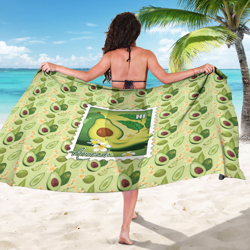 Aloha Hawaii Avocado Sarong Hawaiian Fruit Stylized Stamp LT14 - Polynesian Pride
