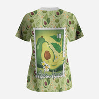 Aloha Hawaii Avocado Scrub Top Hawaiian Fruit Stylized Stamp LT14 - Polynesian Pride