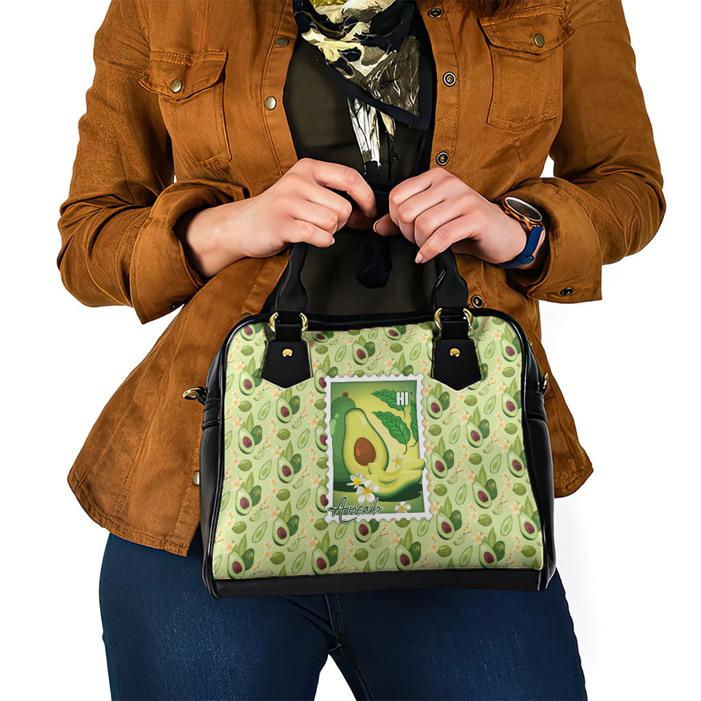Aloha Hawaii Avocado Shoulder Handbag Hawaiian Fruit Stylized Stamp LT14 - Polynesian Pride