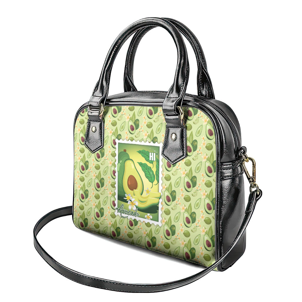 Aloha Hawaii Avocado Shoulder Handbag Hawaiian Fruit Stylized Stamp LT14 - Polynesian Pride