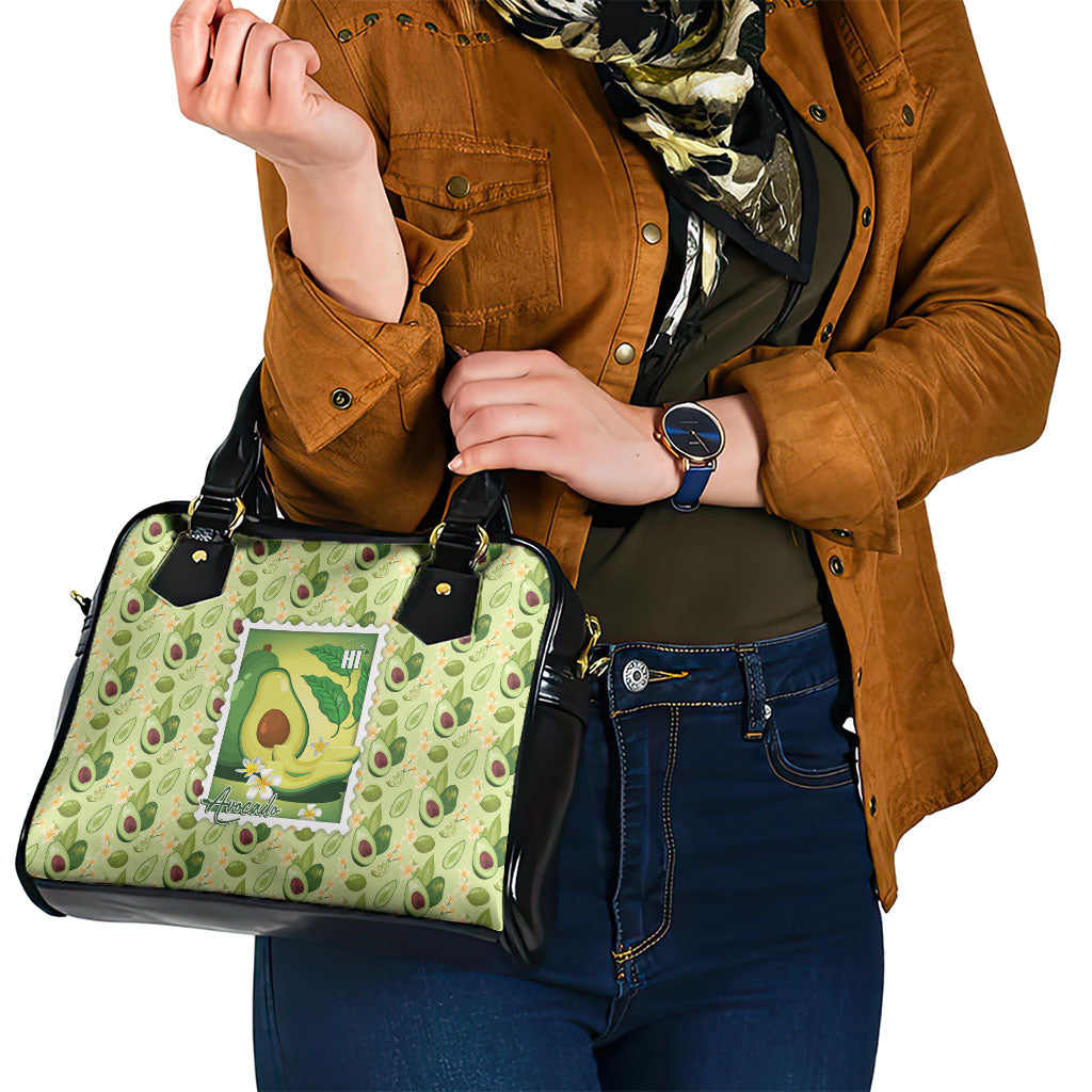 Aloha Hawaii Avocado Shoulder Handbag Hawaiian Fruit Stylized Stamp LT14 - Polynesian Pride