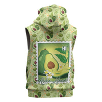 Aloha Hawaii Avocado Sleeveless Hoodie Hawaiian Fruit Stylized Stamp LT14 - Polynesian Pride