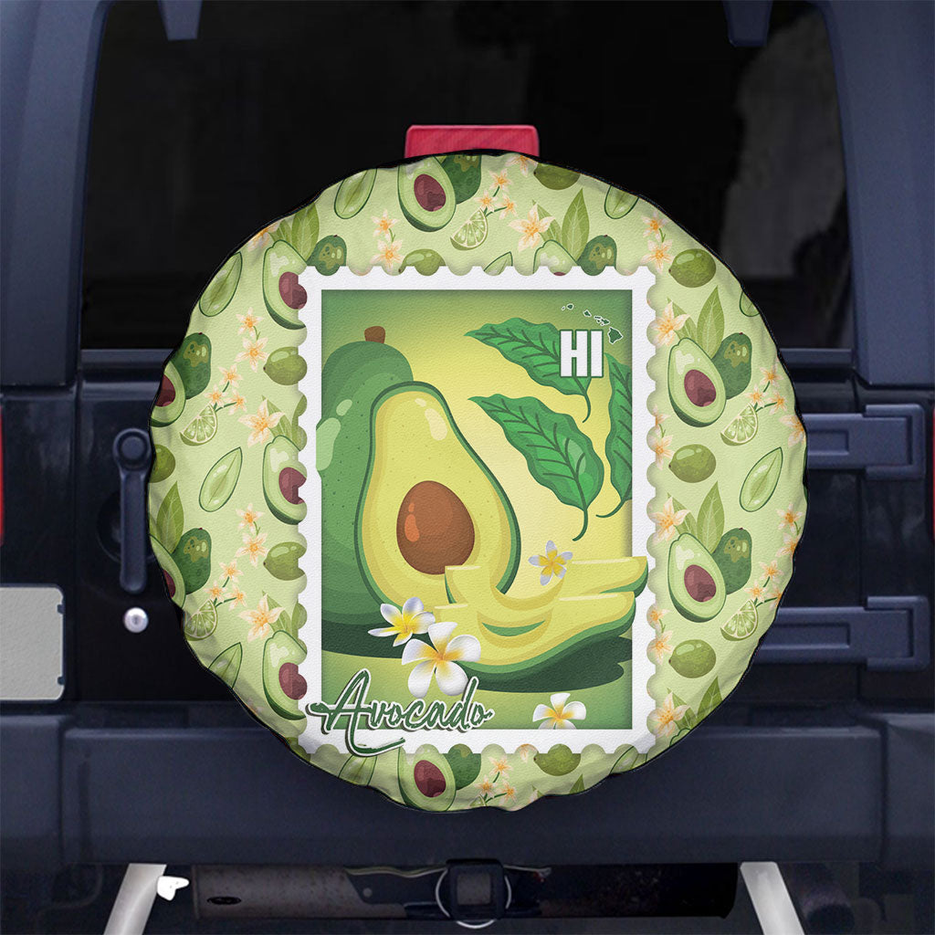 Aloha Hawaii Avocado Spare Tire Cover Hawaiian Fruit Stylized Stamp
