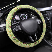 Aloha Hawaii Avocado Steering Wheel Cover Hawaiian Fruit Stylized Stamp LT14 Universal Fit Green - Polynesian Pride