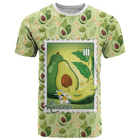 Aloha Hawaii Avocado T Shirt Hawaiian Fruit Stylized Stamp LT14 Green - Polynesian Pride