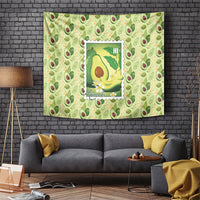 Aloha Hawaii Avocado Tapestry Hawaiian Fruit Stylized Stamp LT14 Green - Polynesian Pride