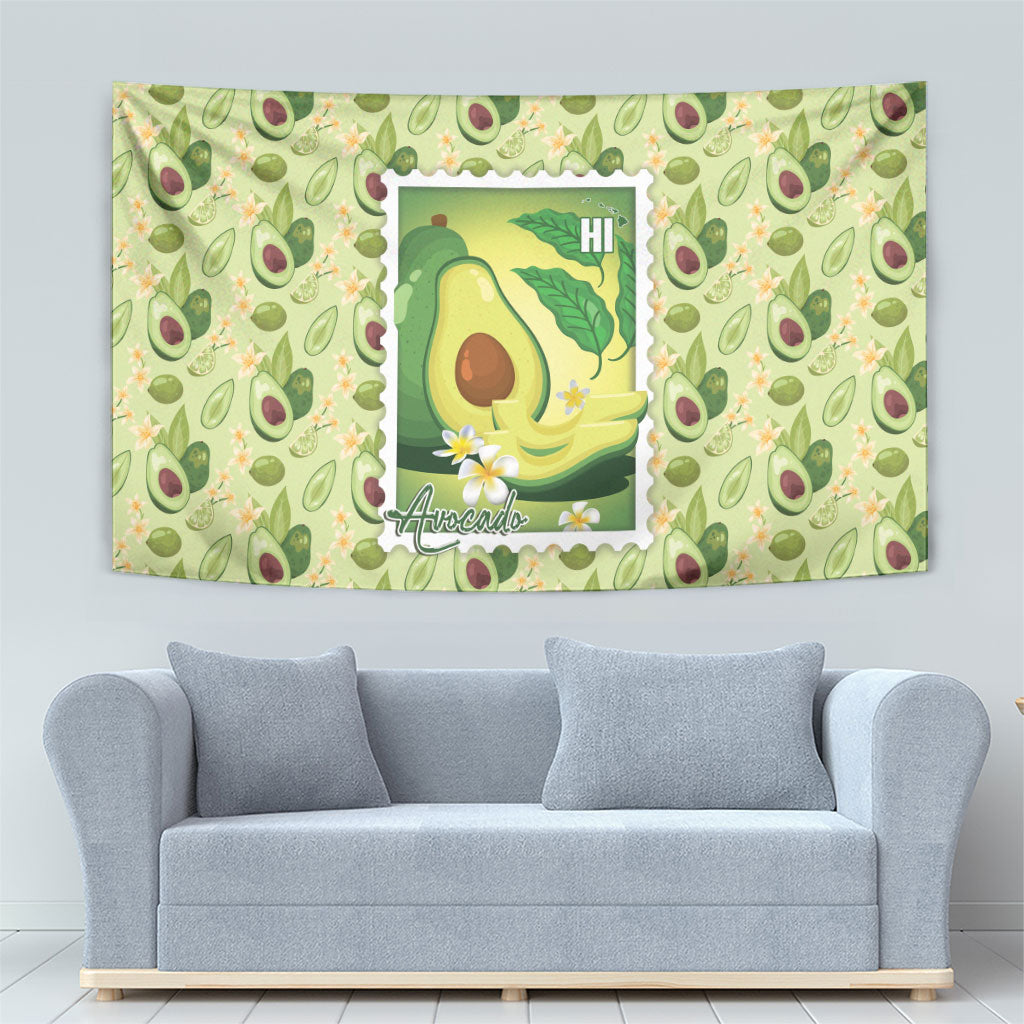Aloha Hawaii Avocado Tapestry Hawaiian Fruit Stylized Stamp LT14 - Polynesian Pride