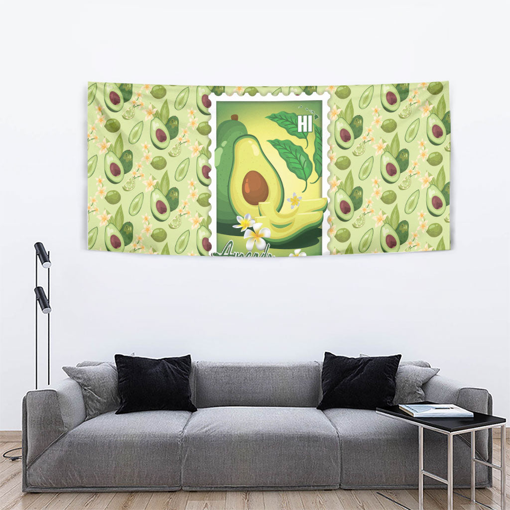 Aloha Hawaii Avocado Tapestry Hawaiian Fruit Stylized Stamp LT14 - Polynesian Pride