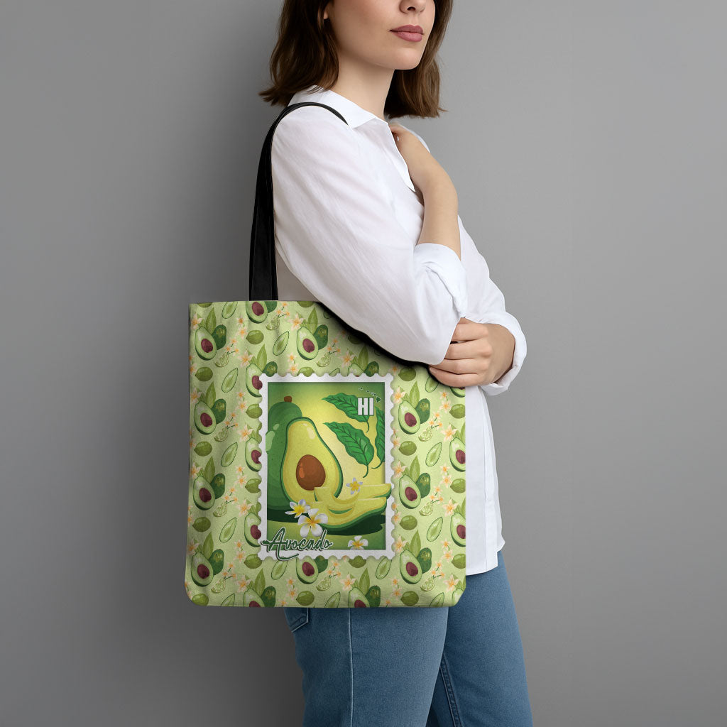 Aloha Hawaii Avocado Tote Bag Hawaiian Fruit Stylized Stamp LT14 - Polynesian Pride
