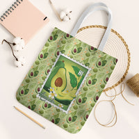 Aloha Hawaii Avocado Tote Bag Hawaiian Fruit Stylized Stamp LT14 White Strap One Size Green - Polynesian Pride