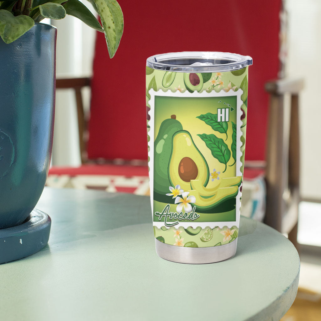 Aloha Hawaii Avocado Tumbler Cup Hawaiian Fruit Stylized Stamp LT14 - Polynesian Pride