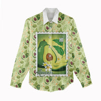 Aloha Hawaii Avocado Women Casual Shirt Hawaiian Fruit Stylized Stamp LT14 - Polynesian Pride