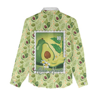 Aloha Hawaii Avocado Women Casual Shirt Hawaiian Fruit Stylized Stamp LT14 - Polynesian Pride