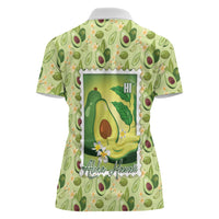 Aloha Hawaii Avocado Women Polo Shirt Hawaiian Fruit Stylized Stamp LT14 - Polynesian Pride