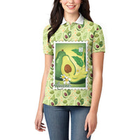 Aloha Hawaii Avocado Women Polo Shirt Hawaiian Fruit Stylized Stamp LT14 - Polynesian Pride