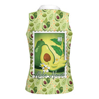 Aloha Hawaii Avocado Women Sleeveless Polo Shirt Hawaiian Fruit Stylized Stamp LT14 - Polynesian Pride
