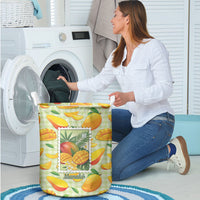 Aloha Hawaii Manako Palaka Motifs Laundry Basket Hawaiian Mango Stylized Stamp LT14 - Polynesian Pride
