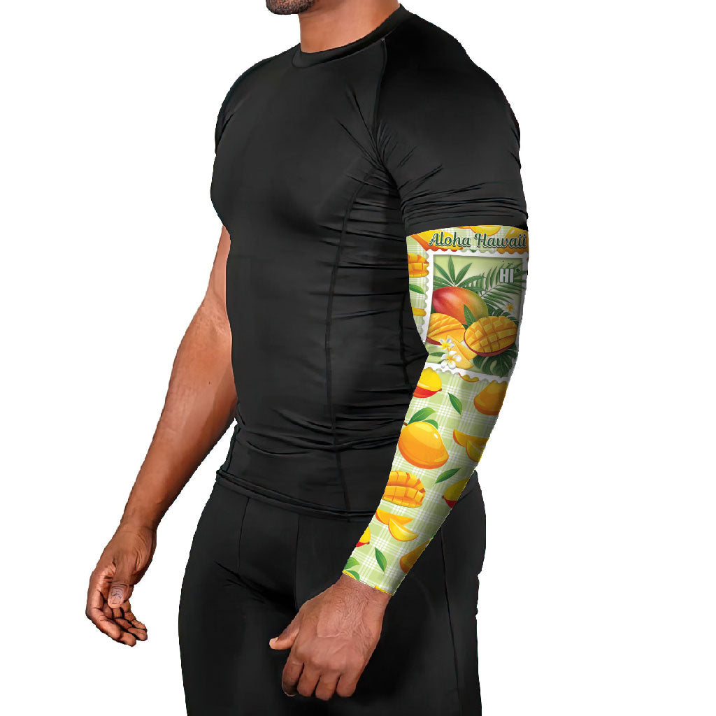 Aloha Hawaii Manako Palaka Motifs Arm Sleeves Hawaiian Mango Stylized Stamp LT14 - Polynesian Pride