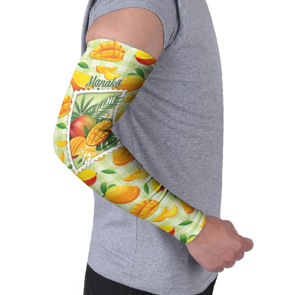 Aloha Hawaii Manako Palaka Motifs Arm Sleeves Hawaiian Mango Stylized Stamp LT14 - Polynesian Pride