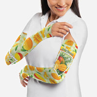 Aloha Hawaii Manako Palaka Motifs Arm Sleeves Hawaiian Mango Stylized Stamp LT14 - Polynesian Pride