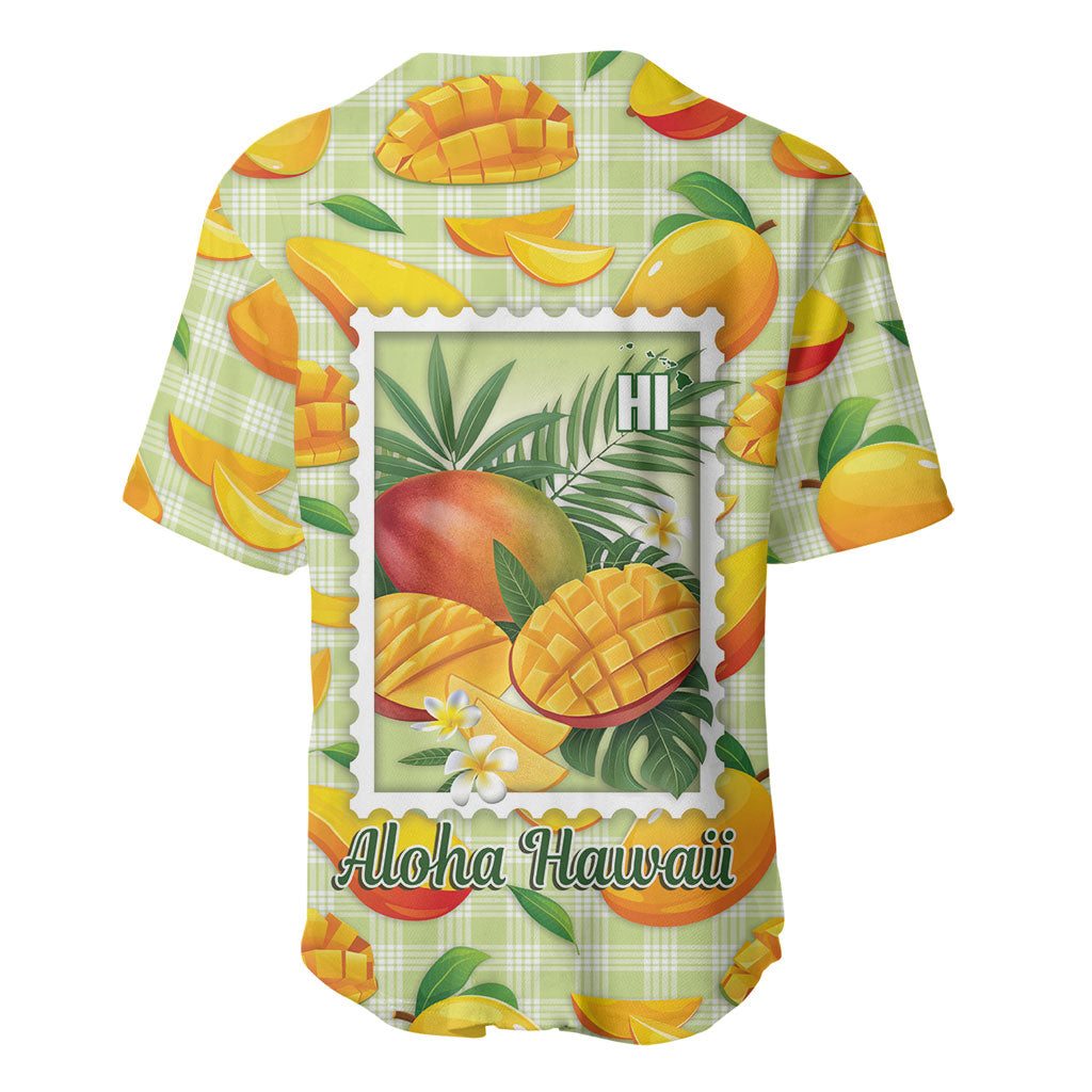 Aloha Hawaii Manako Palaka Motifs Baseball Jersey Hawaiian Mango Stylized Stamp LT14 - Polynesian Pride
