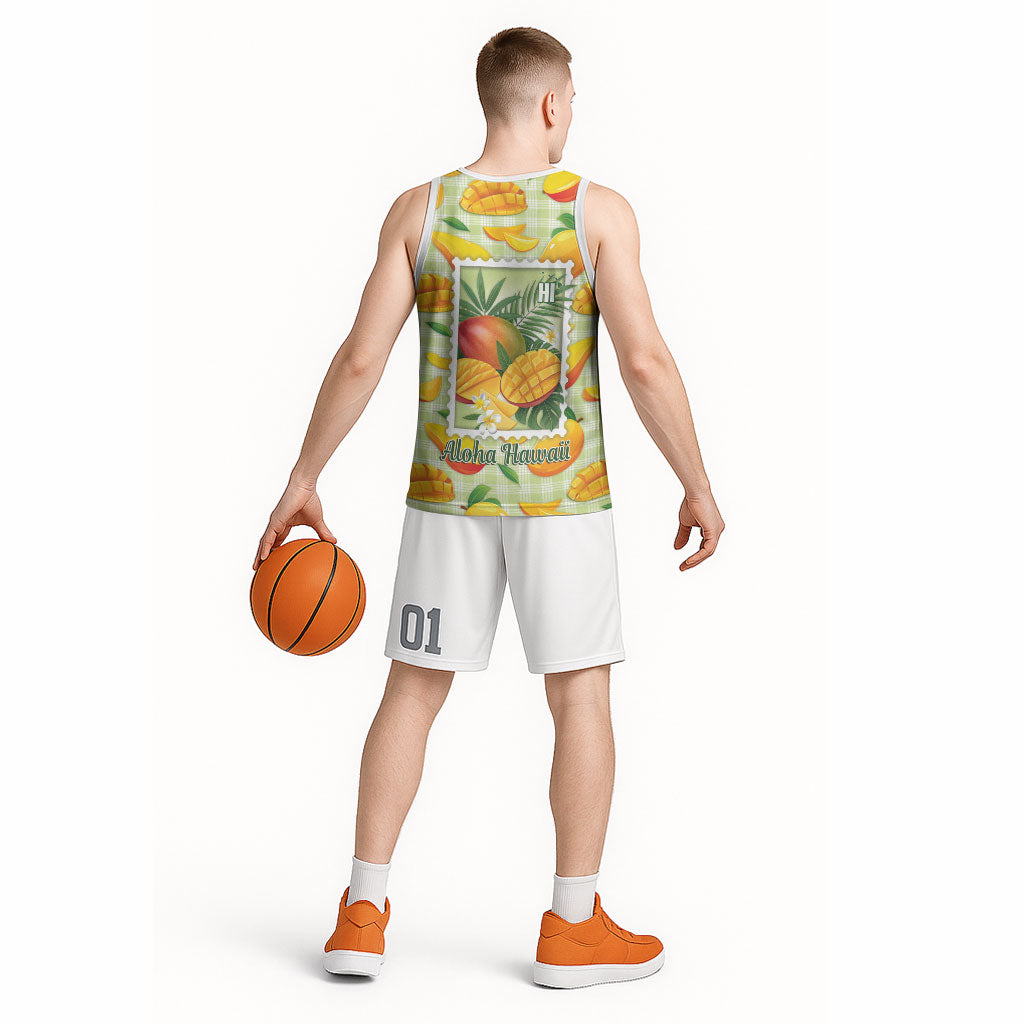Aloha Hawaii Manako Palaka Motifs Basketball Jersey Hawaiian Mango Stylized Stamp LT14 - Polynesian Pride