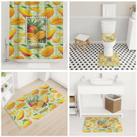 Aloha Hawaii Manako Palaka Motifs Bathroom Set Hawaiian Mango Stylized Stamp LT14 - Polynesian Pride
