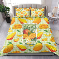 Aloha Hawaii Manako Palaka Motifs Bedding Set Hawaiian Mango Stylized Stamp LT14 - Polynesian Pride