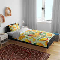 Aloha Hawaii Manako Palaka Motifs Bedding Set Hawaiian Mango Stylized Stamp LT14 - Polynesian Pride