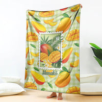 Aloha Hawaii Manako Palaka Motifs Blanket Hawaiian Mango Stylized Stamp LT14 - Polynesian Pride