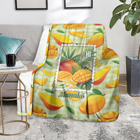 Aloha Hawaii Manako Palaka Motifs Blanket Hawaiian Mango Stylized Stamp LT14 - Polynesian Pride