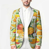 Aloha Hawaii Manako Palaka Motifs Blazer Hawaiian Mango Stylized Stamp LT14 - Polynesian Pride