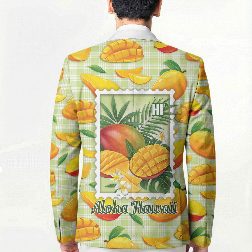 Aloha Hawaii Manako Palaka Motifs Blazer Hawaiian Mango Stylized Stamp LT14 - Polynesian Pride