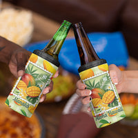 Aloha Hawaii Manako Palaka Motifs 4 in 1 Can Cooler Tumbler Hawaiian Mango Stylized Stamp LT14 - Polynesian Pride