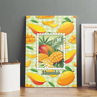 Aloha Hawaii Manako Palaka Motifs Canvas Wall Art Hawaiian Mango Stylized Stamp LT14 - Polynesian Pride