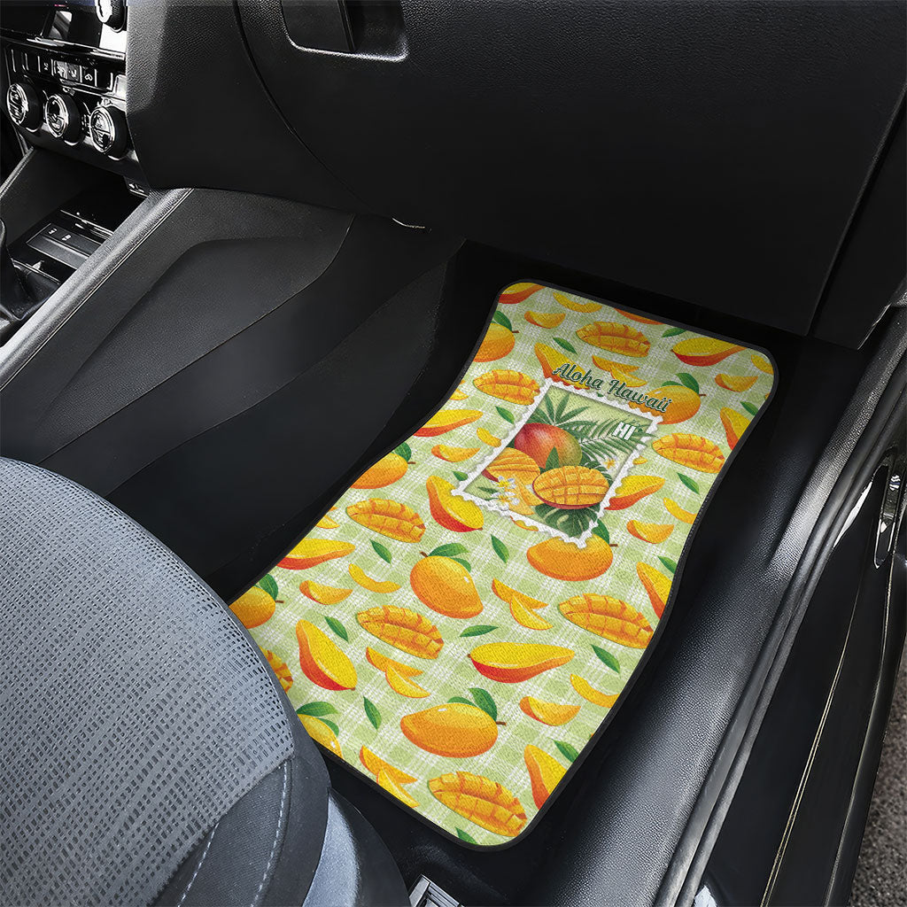 Aloha Hawaii Manako Palaka Motifs Car Mats Hawaiian Mango Stylized Stamp LT14 - Polynesian Pride