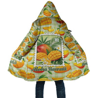 Aloha Hawaii Manako Palaka Motifs Cloak Hawaiian Mango Stylized Stamp LT14 Unisex Yellow - Polynesian Pride