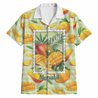 Aloha Hawaii Manako Palaka Motifs Hawaiian Shirt Hawaiian Mango Stylized Stamp LT14 Yellow - Polynesian Pride
