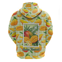 Aloha Hawaii Manako Palaka Motifs Hoodie Hawaiian Mango Stylized Stamp LT14 - Polynesian Pride
