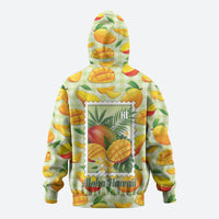 Aloha Hawaii Manako Palaka Motifs Hoodie Hawaiian Mango Stylized Stamp LT14 - Polynesian Pride