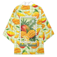 Aloha Hawaii Manako Palaka Motifs Kimono Hawaiian Mango Stylized Stamp LT14 - Polynesian Pride