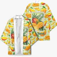 Aloha Hawaii Manako Palaka Motifs Kimono Hawaiian Mango Stylized Stamp LT14 - Polynesian Pride